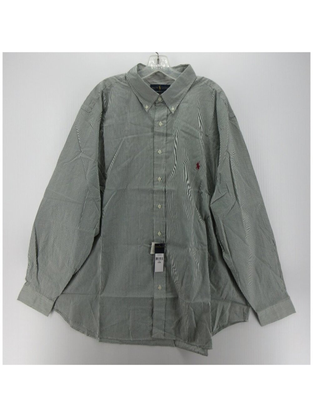 Ralph Lauren Shirt 2XB Big Button Down Striped Classic Fit Red Pony